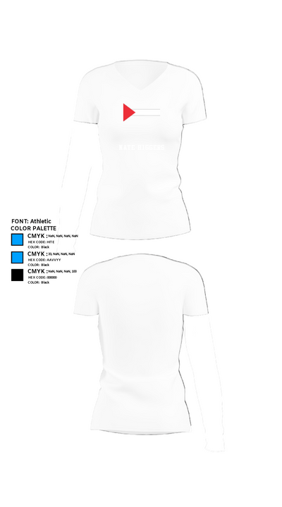 Nate higgers 97002600 Women's Short Sleeve V-neck Shirt - 18