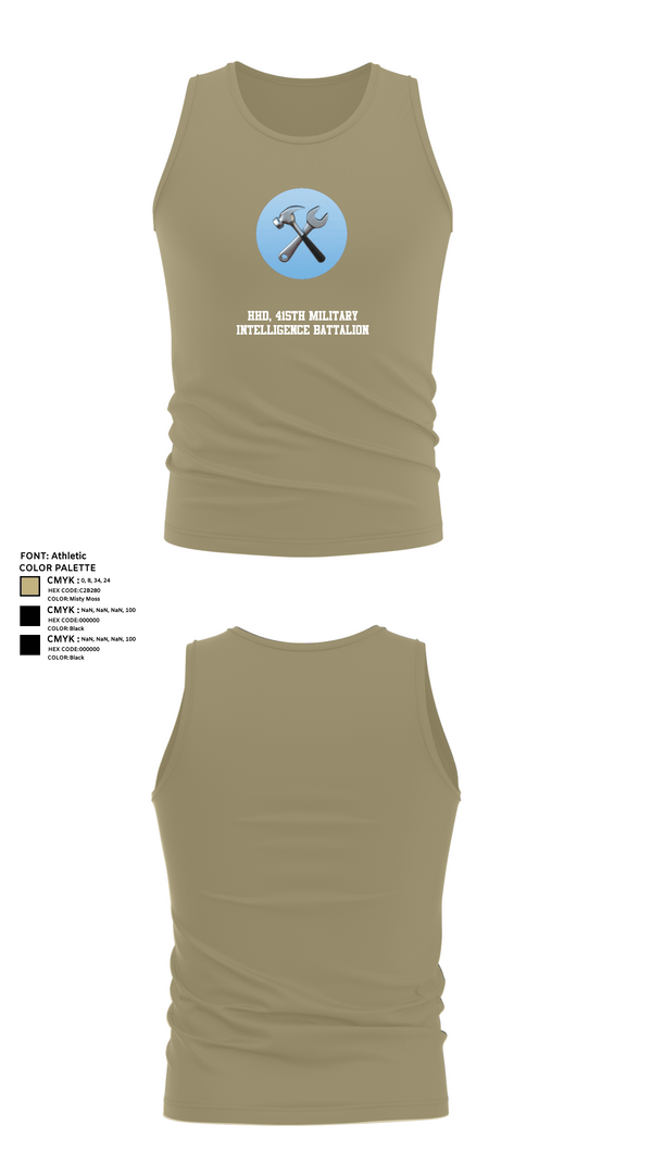 Tank Top, HHD, 415th Military Intelligence Battalion, National Guard, Teamtime, Team time, sublimation, custom sports apparel, team uniforms, spirit wear, spiritwear, sports uniforms, custom shirts, team store, custom team store, fundraiser sports, apparel fundraiser