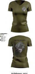 CREW 3 BUSTED BUZZARDS 64090708 Women's Short Sleeve V-neck Shirt - 5