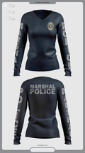 Las Vegas city marshals 28118812 Women's Long Sleeve V-neck Shirt - 3