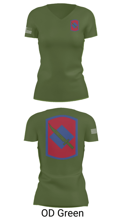 39th Infantry Brigade 34515329 Women's Short Sleeve V-neck Shirt - 48