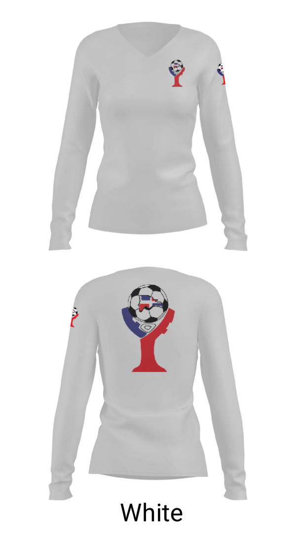 Women's Long Sleeve Vneck Shirt, Domenican Republic, Men's Soccer, Teamtime, Team time, sublimation, custom sports apparel, team uniforms, spirit wear, spiritwear, sports uniforms, custom shirts, team store, custom team store, fundraiser sports, apparel fundraiser