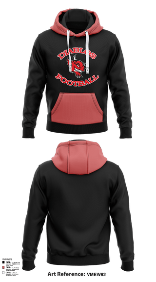 Hoodie, Football Diablos, , Teamtime, Team time, sublimation, custom sports apparel, team uniforms, spirit wear, spiritwear, sports uniforms, custom shirts, team store, custom team store, fundraiser sports, apparel fundraiser