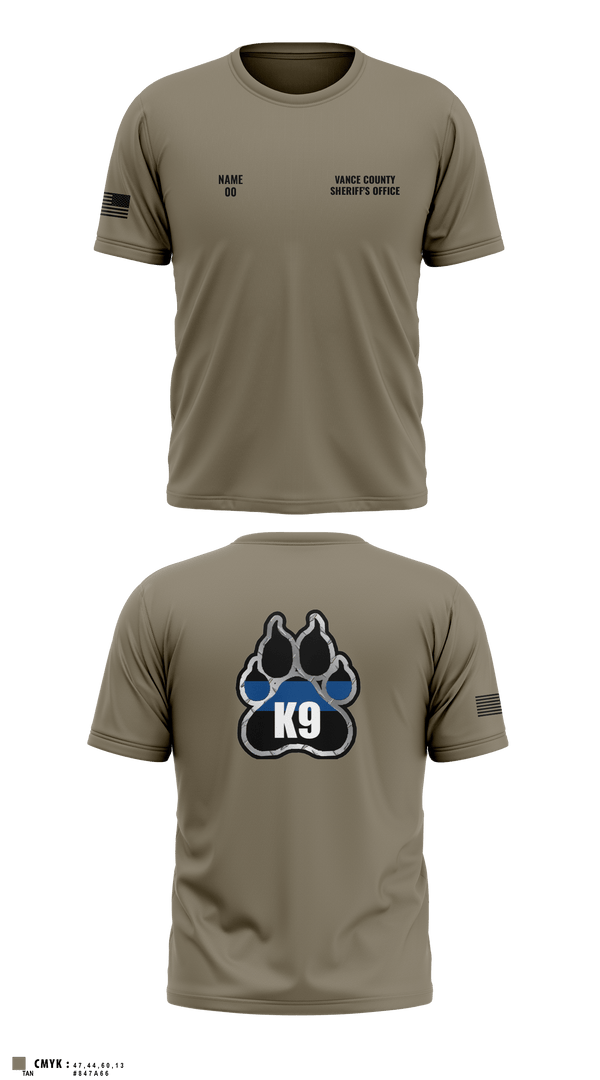 Short Sleeve Performance Shirt, Vance County Sheriff's Office  K9 Unit, Police, Teamtime, Team time, sublimation, custom sports apparel, team uniforms, spirit wear, spiritwear, sports uniforms, custom shirts, team store, custom team store, fundraiser sports, apparel fundraiser