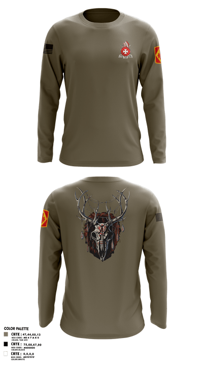 Bravo 1st BN 14th FAR 722916 Long Sleeve Performance Shirt - 1