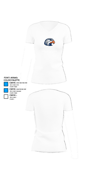 Women's Short Sleeve Vneck Shirt, College Place High School Cross Country, Cross Country, Teamtime, Team time, sublimation, custom sports apparel, team uniforms, spirit wear, spiritwear, sports uniforms, custom shirts, team store, custom team store, fundraiser sports, apparel fundraiser