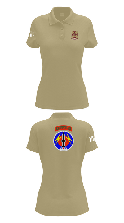 4/9 Field Artillery 56 Command (Pershing) 34975025 Women's Short Sleeve Performance Polo  - 95