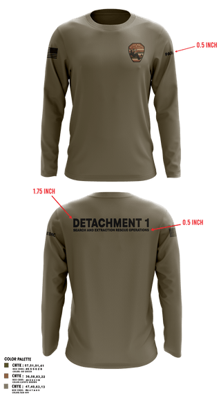 Long Sleeve Performance Shirt, Detachment 1, Air Force, Teamtime, Team time, sublimation, custom sports apparel, team uniforms, spirit wear, spiritwear, sports uniforms, custom shirts, team store, custom team store, fundraiser sports, apparel fundraiser