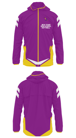 Windbreaker, New Town High School Softball, Softball, Teamtime, Team time, sublimation, custom sports apparel, team uniforms, spirit wear, spiritwear, sports uniforms, custom shirts, team store, custom team store, fundraiser sports, apparel fundraiser