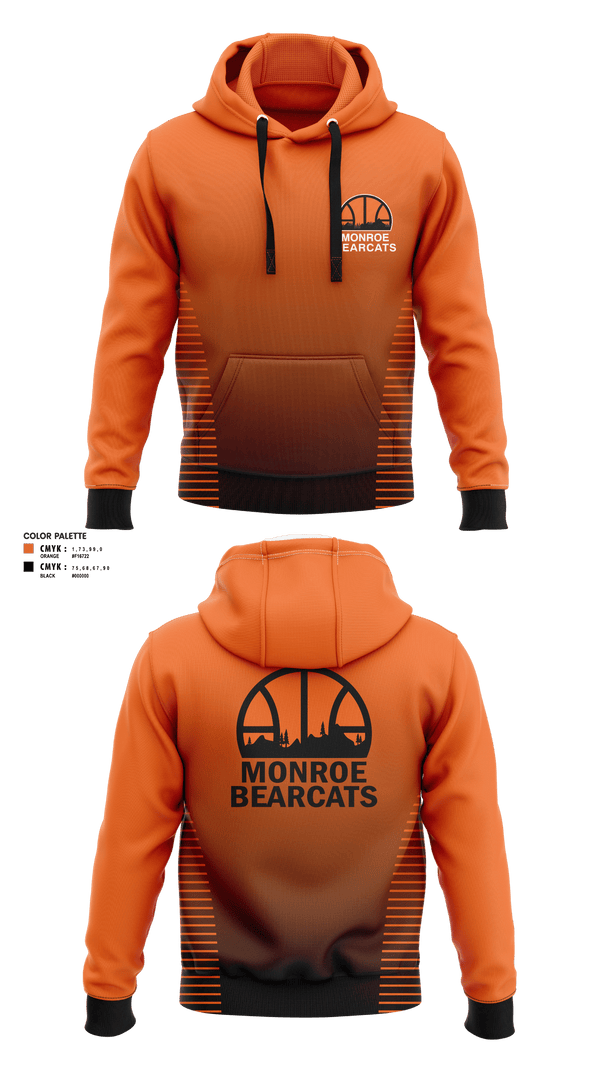 Hoodie, Monroe High School Basketball, Women's Basketball, Teamtime, Team time, sublimation, custom sports apparel, team uniforms, spirit wear, spiritwear, sports uniforms, custom shirts, team store, custom team store, fundraiser sports, apparel fundraiser
