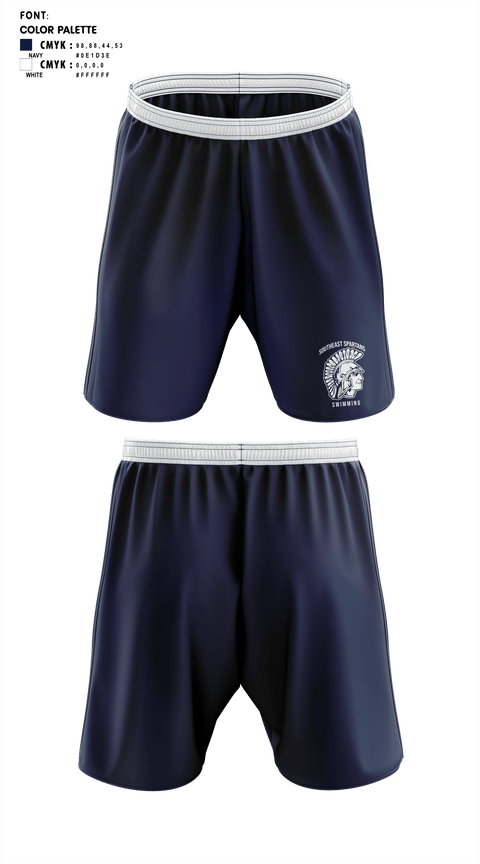 Athletic Shorts With Pockets, Southeast High School Swimming, Swimming, Teamtime, Team time, sublimation, custom sports apparel, team uniforms, spirit wear, spiritwear, sports uniforms, custom shirts, team store, custom team store, fundraiser sports, apparel fundraiser