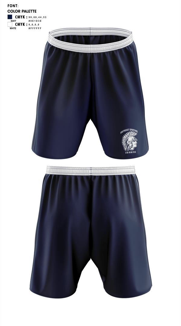 Athletic Shorts With Pockets, Southeast High School Swimming, Swimming, Teamtime, Team time, sublimation, custom sports apparel, team uniforms, spirit wear, spiritwear, sports uniforms, custom shirts, team store, custom team store, fundraiser sports, apparel fundraiser