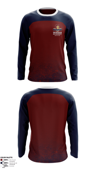 Long Sleeve Performance Shirt, Newman International Academy at Gibbins Senior High School Soccer, Men's Soccer, Teamtime, Team time, sublimation, custom sports apparel, team uniforms, spirit wear, spiritwear, sports uniforms, custom shirts, team store, custom team store, fundraiser sports, apparel fundraiser