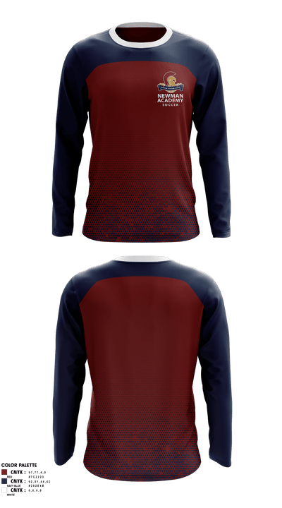 Newman International Academy at Gibbins Senior High School Soccer 64849568 Long Sleeve Performance Shirt - 1