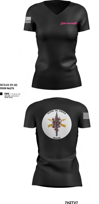 Womens Short Sleeve Vneck Shirt, ODB 170, Alpha Company, 3rd BN, 1SFG(A), Army, Teamtime, Team time, sublimation, custom sports apparel, team uniforms, spirit wear, spiritwear, sports uniforms, custom shirts, team store, custom team store, fundraiser sports, apparel fundraiser