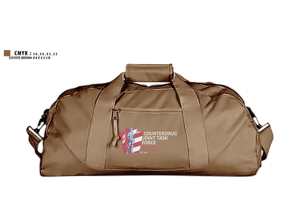 Duffle Bag, Counterdrug Joint Task Force, Army, Teamtime, Team time, sublimation, custom sports apparel, team uniforms, spirit wear, spiritwear, sports uniforms, custom shirts, team store, custom team store, fundraiser sports, apparel fundraiser