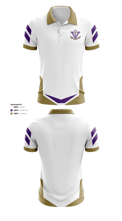 Vermilion High School Golf 53729770 Short Sleeve Performance Polo - 40