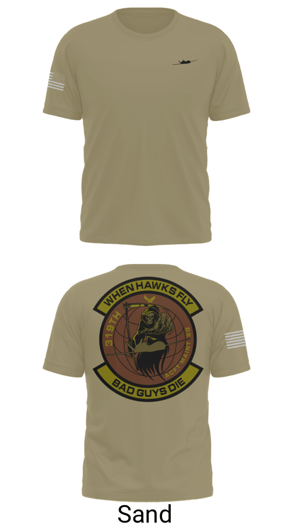 Old School Cotton Feel Shirt, 319th Maintenance Squadron, Air Force, Teamtime, Team time, sublimation, custom sports apparel, team uniforms, spirit wear, spiritwear, sports uniforms, custom shirts, team store, custom team store, fundraiser sports, apparel fundraiser