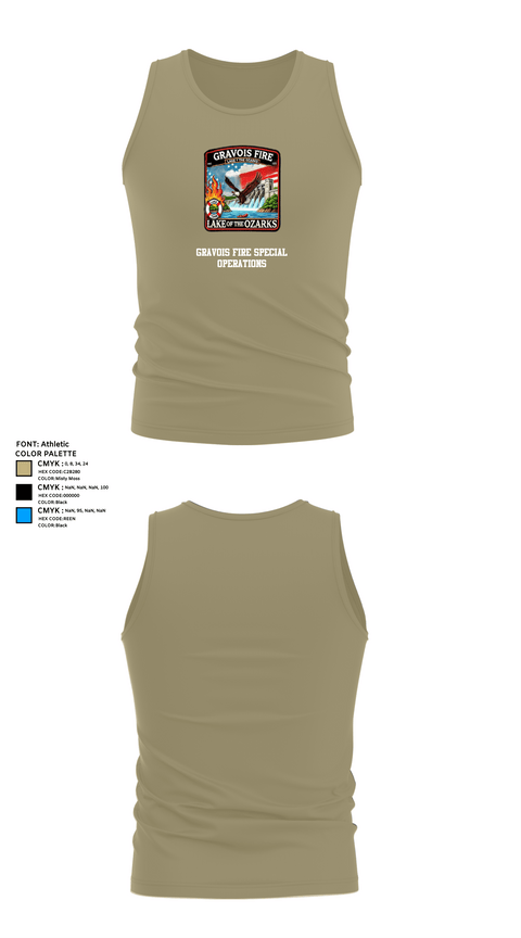 Tank Top, Gravois Fire Special Operations, Fire Department, Teamtime, Team time, sublimation, custom sports apparel, team uniforms, spirit wear, spiritwear, sports uniforms, custom shirts, team store, custom team store, fundraiser sports, apparel fundraiser