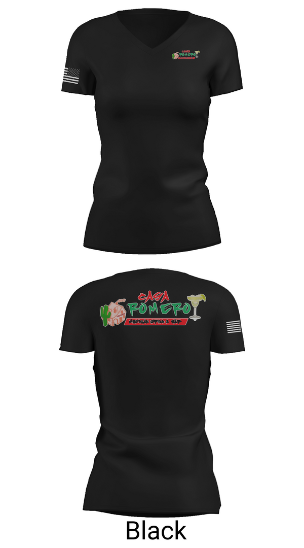 Womens Short Sleeve Vneck Shirt, Casa Romero mexican grill, , Teamtime, Team time, sublimation, custom sports apparel, team uniforms, spirit wear, spiritwear, sports uniforms, custom shirts, team store, custom team store, fundraiser sports, apparel fundraiser