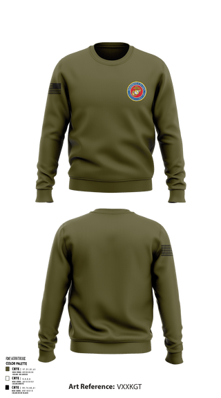 Crew Neck Sweatshirt, 189/34th unit, Marines, Teamtime, Team time, sublimation, custom sports apparel, team uniforms, spirit wear, spiritwear, sports uniforms, custom shirts, team store, custom team store, fundraiser sports, apparel fundraiser