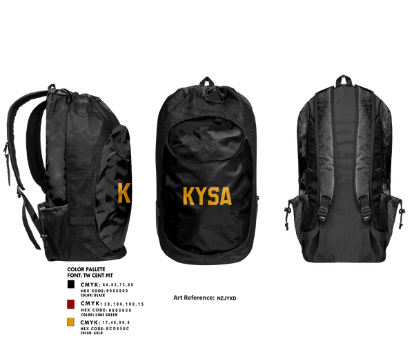 Gear Bag, KYSA, Baseball, Teamtime, Team time, sublimation, custom sports apparel, team uniforms, spirit wear, spiritwear, sports uniforms, custom shirts, team store, custom team store, fundraiser sports, apparel fundraiser