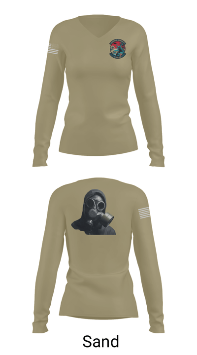 18 CES/CEX 15967119 Women's Long Sleeve V-neck Shirt - 97