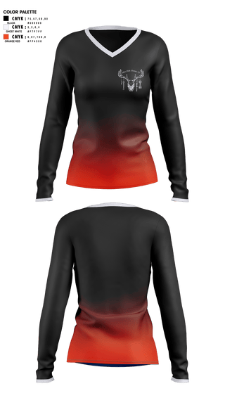 Womens Long Sleeve Vneck Shirt 1, Outlaw Mobile Mechanics LLP, , Teamtime, Team time, sublimation, custom sports apparel, team uniforms, spirit wear, spiritwear, sports uniforms, custom shirts, team store, custom team store, fundraiser sports, apparel fundraiser