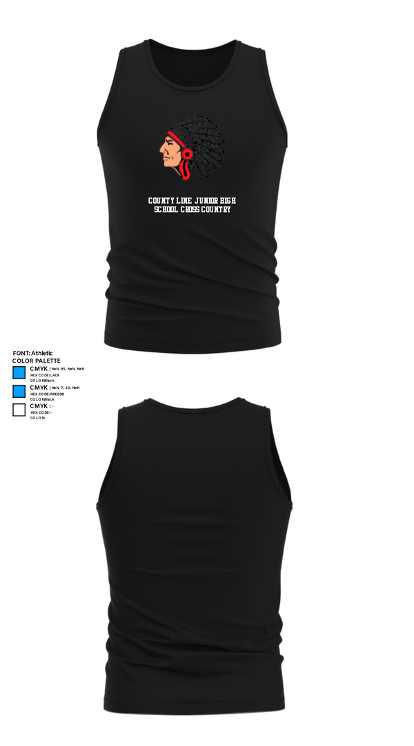 Tank Top, County Line Junior High School Cross Country, Cross Country, Teamtime, Team time, sublimation, custom sports apparel, team uniforms, spirit wear, spiritwear, sports uniforms, custom shirts, team store, custom team store, fundraiser sports, apparel fundraiser