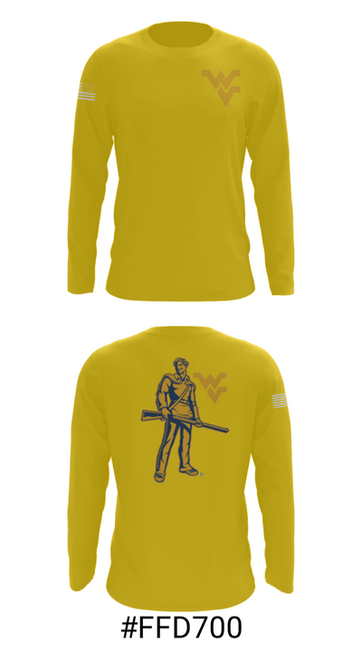 West Virginia University Track 13557835 Long Sleeve Performance Shirt - 18