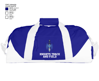 Duffle Bag, iMater Knights, Track & Field, Teamtime, Team time, sublimation, custom sports apparel, team uniforms, spirit wear, spiritwear, sports uniforms, custom shirts, team store, custom team store, fundraiser sports, apparel fundraiser