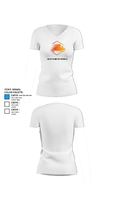 Lazos Transportation LLC 9231763 Women's Short Sleeve V-neck Shirt - 18