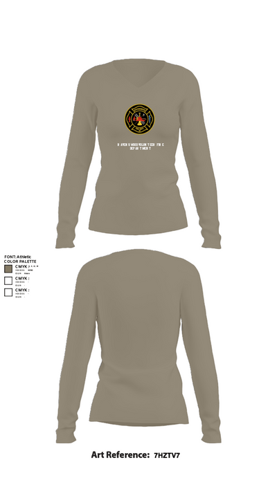 Ravenswood Volunteer Fire Department 47205715 Women's Long Sleeve V-neck Shirt - 62