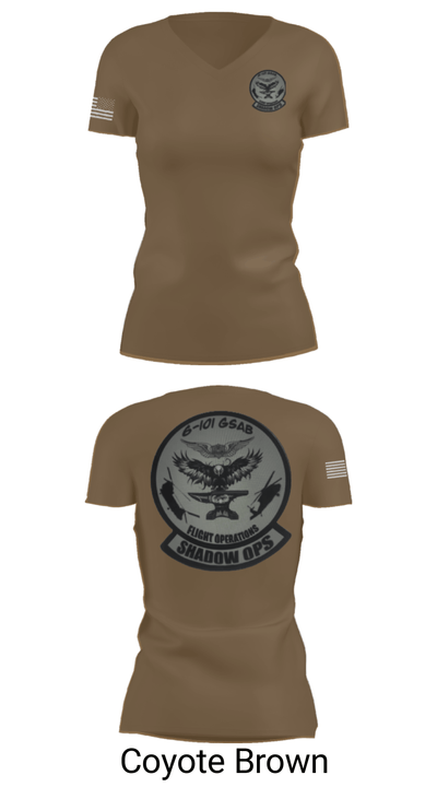 Iron Eagle Shadow Ops 36394126 Women's Short Sleeve V-neck Shirt - 8