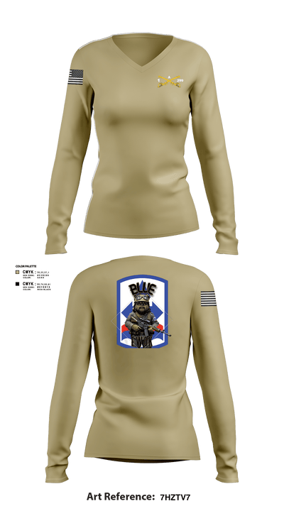 undefined Women's Long Sleeve V-neck Shirt -1 11