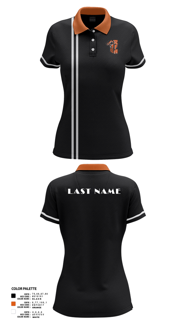 Womens Short Sleeve Performance Polo, RFA, Bowling, Teamtime, Team time, sublimation, custom sports apparel, team uniforms, spirit wear, spiritwear, sports uniforms, custom shirts, team store, custom team store, fundraiser sports, apparel fundraiser