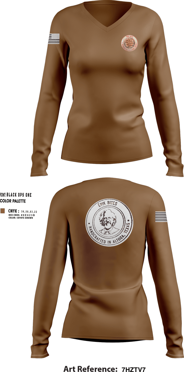 Womens Long Sleeve Vneck Shirt, ËP!K bites, , Teamtime, Team time, sublimation, custom sports apparel, team uniforms, spirit wear, spiritwear, sports uniforms, custom shirts, team store, custom team store, fundraiser sports, apparel fundraiser