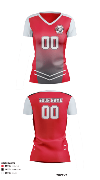 Women's Short Sleeve Vneck Shirt, Benjamin Franklin Middle School Volleyball, Women's Volleyball, Teamtime, Team time, sublimation, custom sports apparel, team uniforms, spirit wear, spiritwear, sports uniforms, custom shirts, team store, custom team store, fundraiser sports, apparel fundraiser