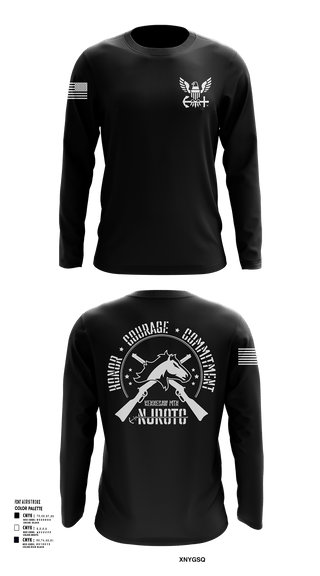 Long Sleeve Performance Shirt, Kennesaw Mountain NJROTC, Navy, Teamtime, Team time, sublimation, custom sports apparel, team uniforms, spirit wear, spiritwear, sports uniforms, custom shirts, team store, custom team store, fundraiser sports, apparel fundraiser