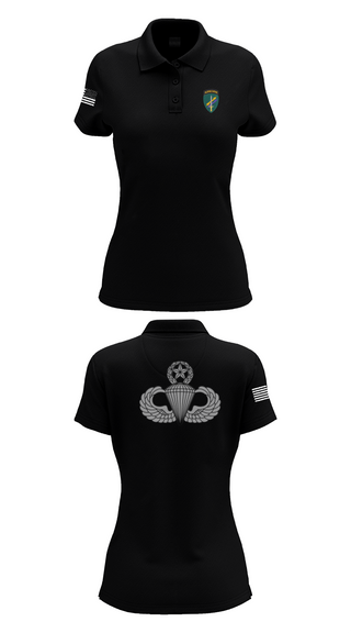 Womens Short Sleeve Performance Polo, Charlie “Chaos” Company, , Teamtime, Team time, sublimation, custom sports apparel, team uniforms, spirit wear, spiritwear, sports uniforms, custom shirts, team store, custom team store, fundraiser sports, apparel fundraiser