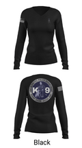 Los Alamitos Police K9 92789810 Women's Long Sleeve V-neck Shirt - 35