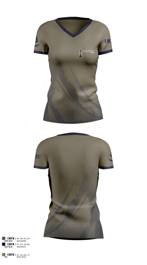 Womens Short Sleeve Vneck Shirt, Logan Williams Football Camps, , Teamtime, Team time, sublimation, custom sports apparel, team uniforms, spirit wear, spiritwear, sports uniforms, custom shirts, team store, custom team store, fundraiser sports, apparel fundraiser