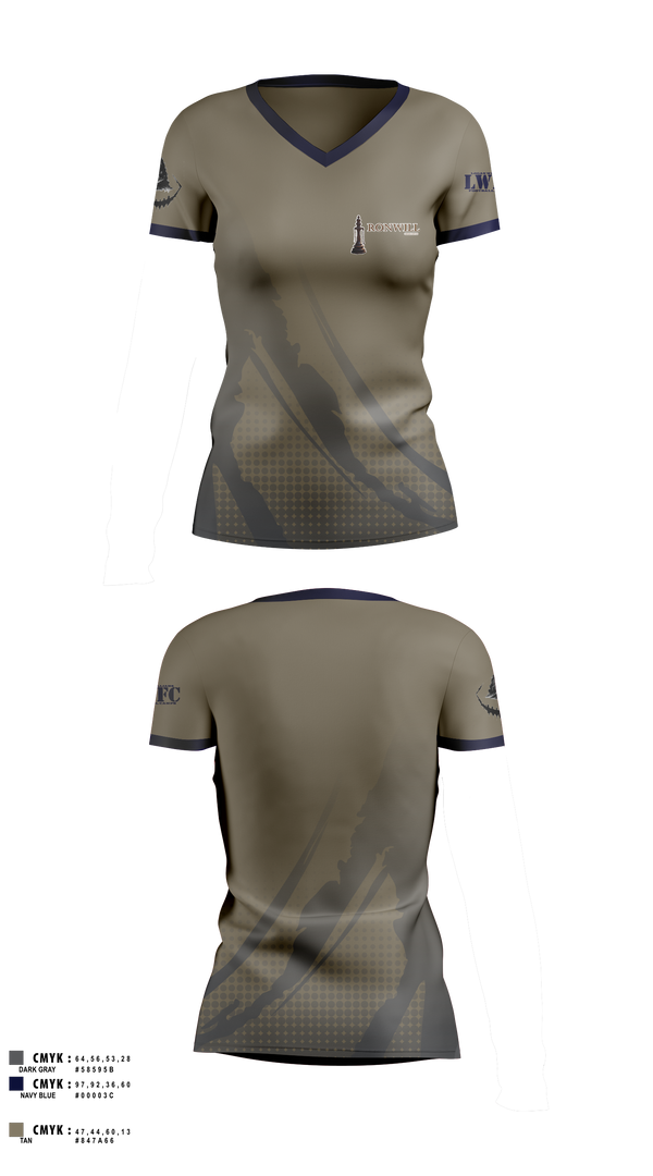 Womens Short Sleeve Vneck Shirt, Logan Williams Football Camps, , Teamtime, Team time, sublimation, custom sports apparel, team uniforms, spirit wear, spiritwear, sports uniforms, custom shirts, team store, custom team store, fundraiser sports, apparel fundraiser