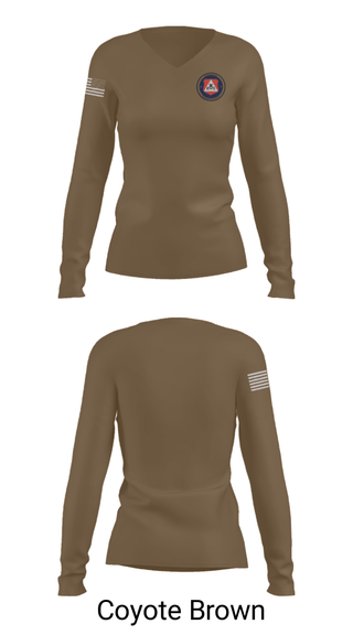 Women's Long Sleeve Vneck Shirt, Civil Air Patrol, Air Force, Teamtime, Team time, sublimation, custom sports apparel, team uniforms, spirit wear, spiritwear, sports uniforms, custom shirts, team store, custom team store, fundraiser sports, apparel fundraiser