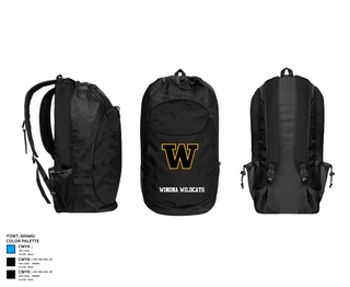 Gear Bag, Winona Wildcats, Men's Basketball, Teamtime, Team time, sublimation, custom sports apparel, team uniforms, spirit wear, spiritwear, sports uniforms, custom shirts, team store, custom team store, fundraiser sports, apparel fundraiser