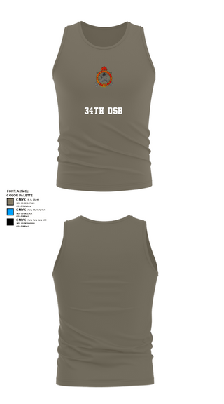 Tank Top, 34th DSB, Army, Teamtime, Team time, sublimation, custom sports apparel, team uniforms, spirit wear, spiritwear, sports uniforms, custom shirts, team store, custom team store, fundraiser sports, apparel fundraiser