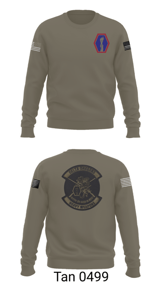 Crew Neck Sweatshirt, 100th Battalion 442nd Infantry Delta dragons, Army, Teamtime, Team time, sublimation, custom sports apparel, team uniforms, spirit wear, spiritwear, sports uniforms, custom shirts, team store, custom team store, fundraiser sports, apparel fundraiser
