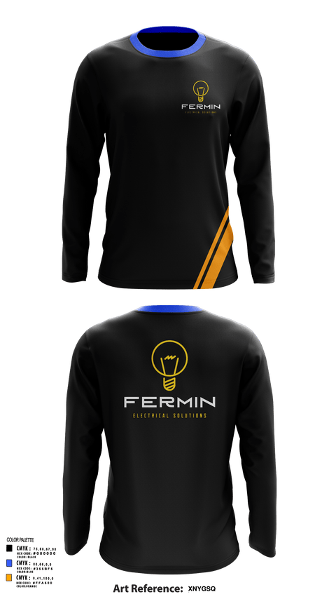 Long Sleeve Performance Shirt, Fermin Electrical Solutions, , Teamtime, Team time, sublimation, custom sports apparel, team uniforms, spirit wear, spiritwear, sports uniforms, custom shirts, team store, custom team store, fundraiser sports, apparel fundraiser