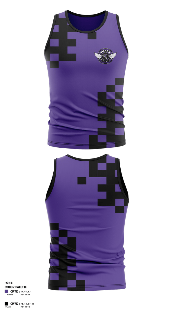 Tank Top, Throckmorton High School Track and Field, Track & Field, Teamtime, Team time, sublimation, custom sports apparel, team uniforms, spirit wear, spiritwear, sports uniforms, custom shirts, team store, custom team store, fundraiser sports, apparel fundraiser