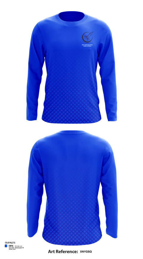 Long Sleeve Performance Shirt, Rocky Mountain Middle School Football, Football, Teamtime, Team time, sublimation, custom sports apparel, team uniforms, spirit wear, spiritwear, sports uniforms, custom shirts, team store, custom team store, fundraiser sports, apparel fundraiser